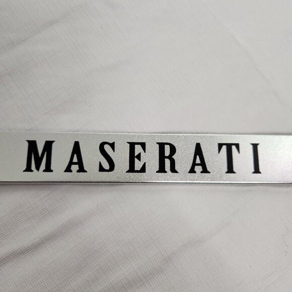 Car License Plate Frame Silver Metal Gift Maserati - Picture 2 of 6